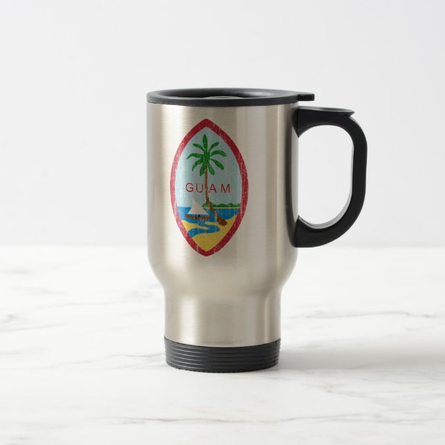 Guam Coat Of Arms Travel Mug (Right)