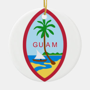 GUAM - emblem/flag/coat of arms/symbol Ceramic Tree Decoration