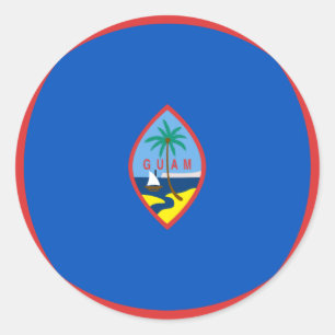 Guam Fisheye Flag Sticker
