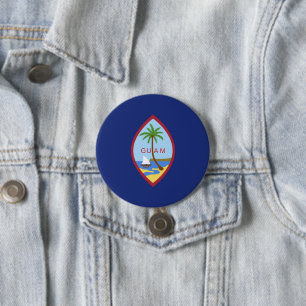 Guam flag 7.5 cm round badge