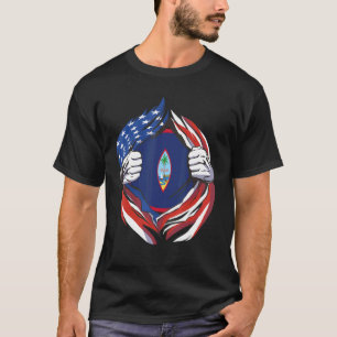 Guam Flag American Proud Of My Guamanian Heritage T-Shirt