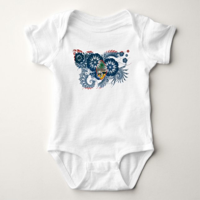 Guam Flag Baby Bodysuit (Front)