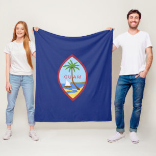 Guam flag fleece blanket