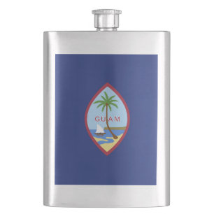 Guam flag hip flask