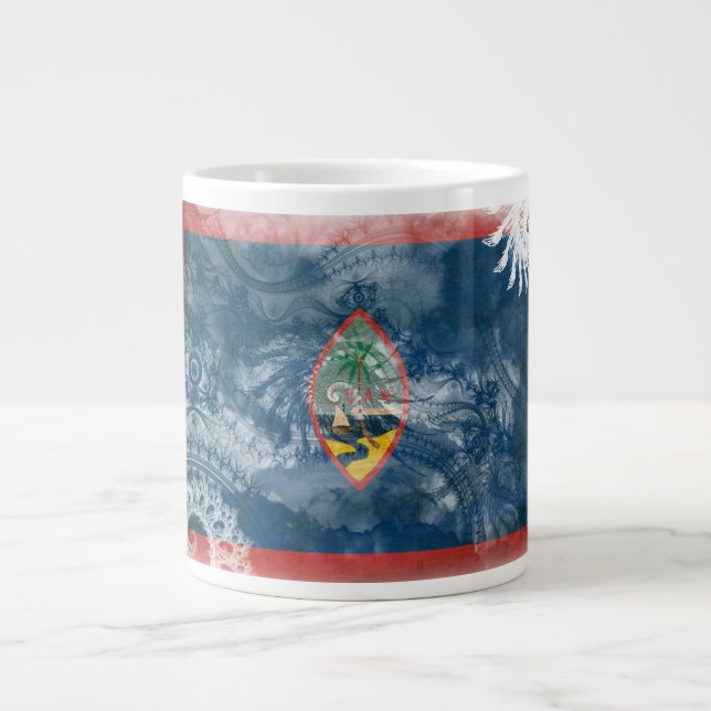 Guam Flag Large Coffee Mug (Front)