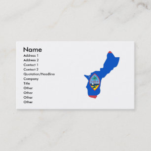 Guam Flag Map Business Card
