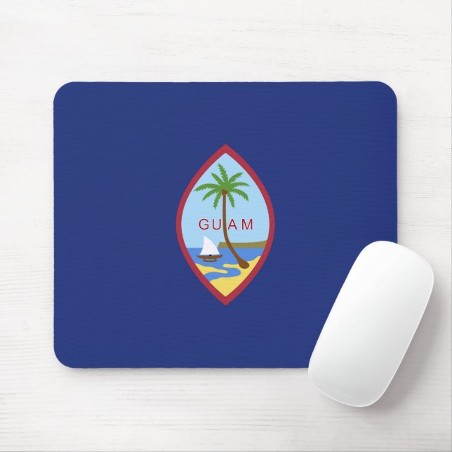 Guam flag mouse mat (With Mouse)