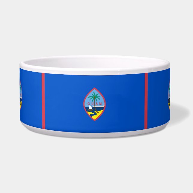 Guam Flag Pet Bowl (Front)
