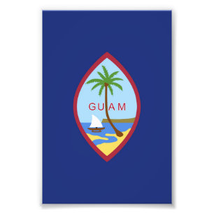 Guam flag photo print