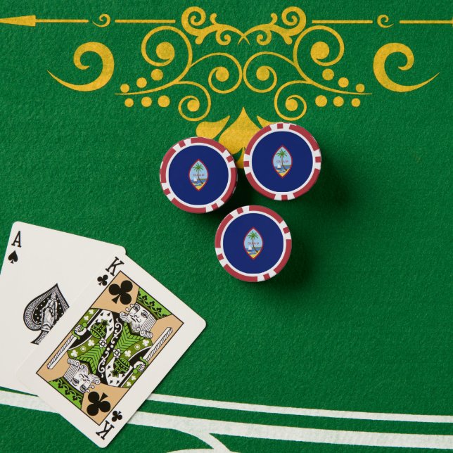 Guam flag poker chips (Poker Table (Stack))