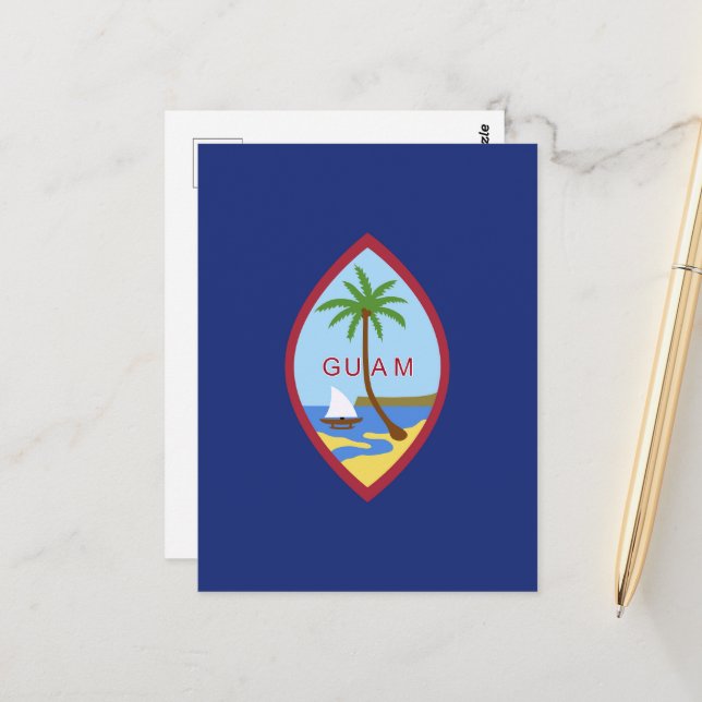 Guam flag postcard (Front/Back In Situ)