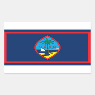 Guam Flag Rectangular Sticker