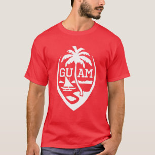 Guam Flag Seal USA 671   Guamanian Mens Chamorro R T-Shirt