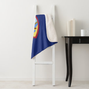 Guam flag sherpa blanket