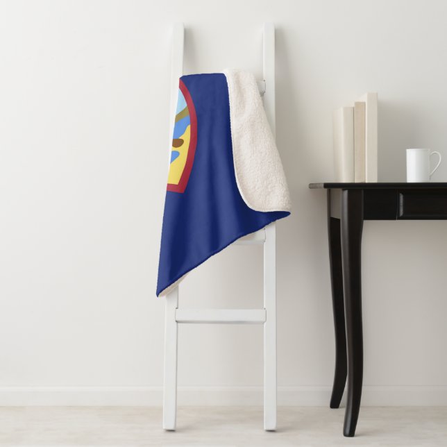 Guam flag sherpa blanket (In Situ)