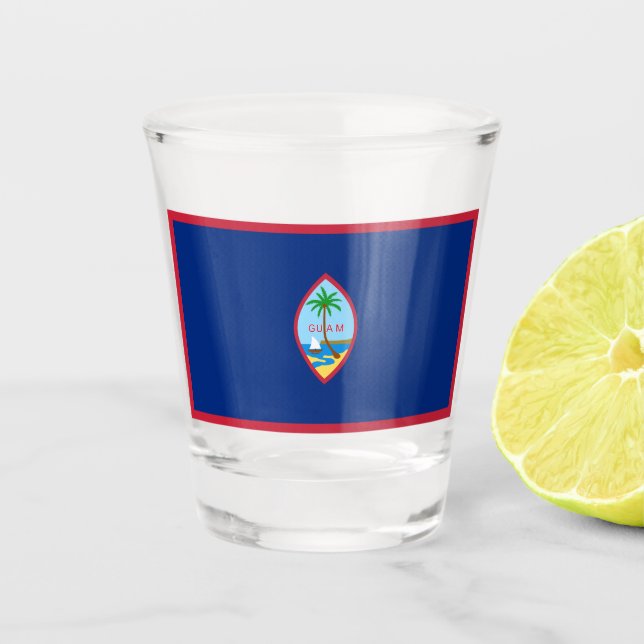 Guam Flag Shot Glass (Front)