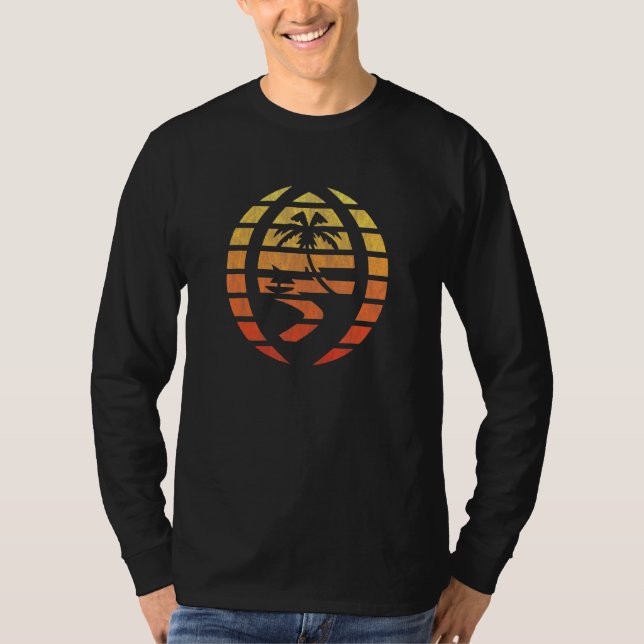 Guam Flag   Sunset Design   Chamorro T-Shirt (Front)