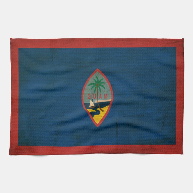 Guam Flag Tea Towel (Horizontal)