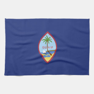 Guam flag tea towel