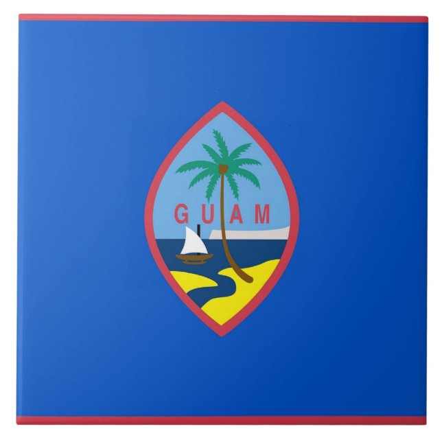 Guam Flag Tile (Front)