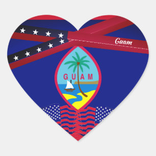 Guam  heart sticker