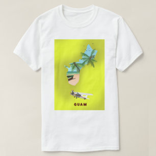 Guam illustrated map travel poster T-Shirt