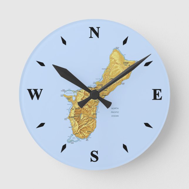 Guam Map Clock (Front)