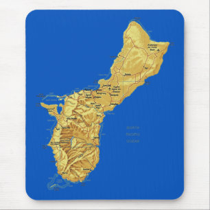 Guam Map Mousepad
