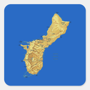 Guam Map Sticker