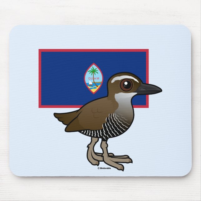 Guam Rail with Flag Mouse Mat (Front)