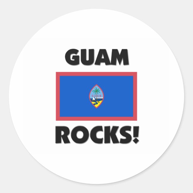 Guam Rocks Classic Round Sticker (Front)