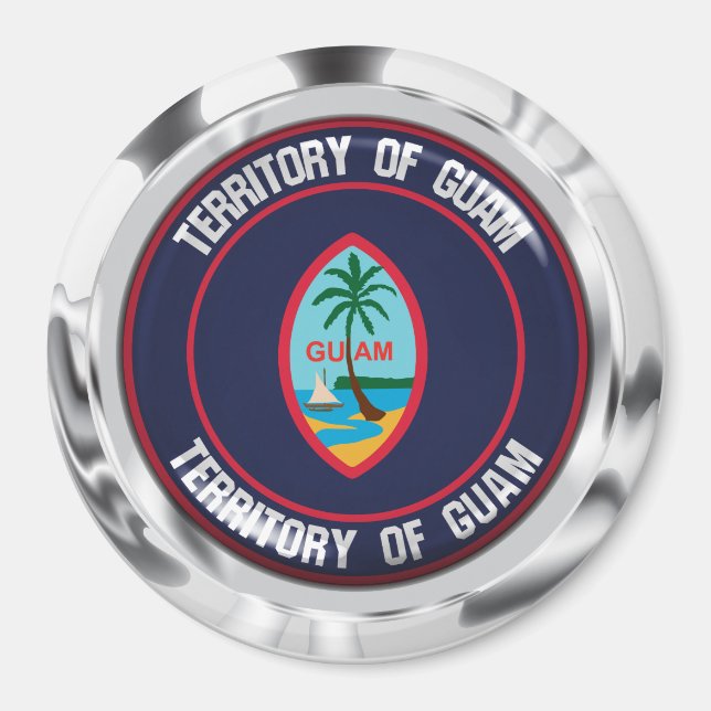 Guam Round Emblem Magnet (Front)