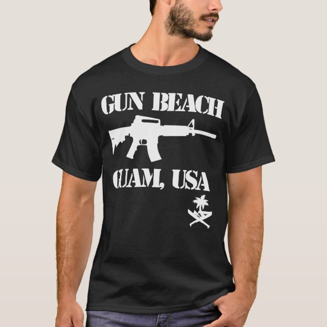 GUAM RUN 671 Gun Beach T-Shirt (Front)