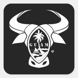 Guam Seal Caribou sticker Sq-Lg