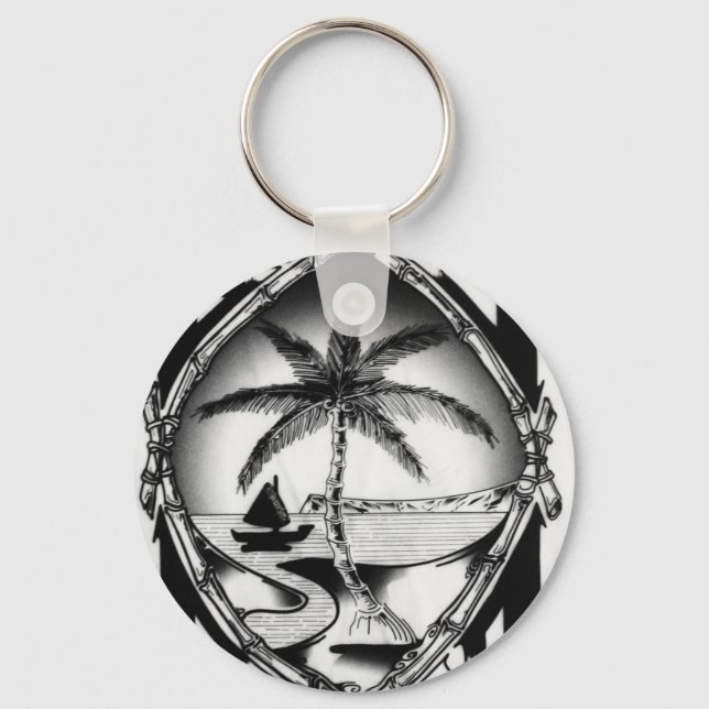 Guam seal clothing and accessories key ring (Front)