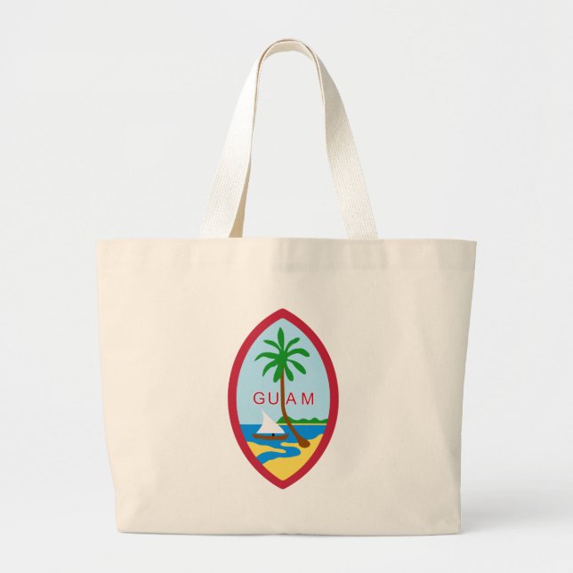 Guam Seal GU Large Tote Bag (Front)