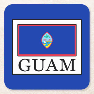 Guam Square Paper Coaster