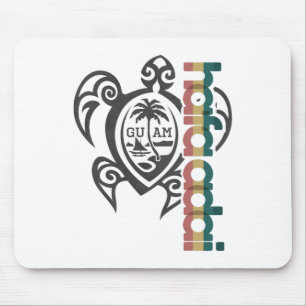 Guam Turtle Hafa Adai Guam Fishing Shirt Chamorro  Mouse Mat
