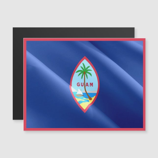 Guam - Waving Flag - (Front/Back)