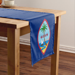 Guamanian flag & Guam Sport fan house decor / USA Short Table Runner