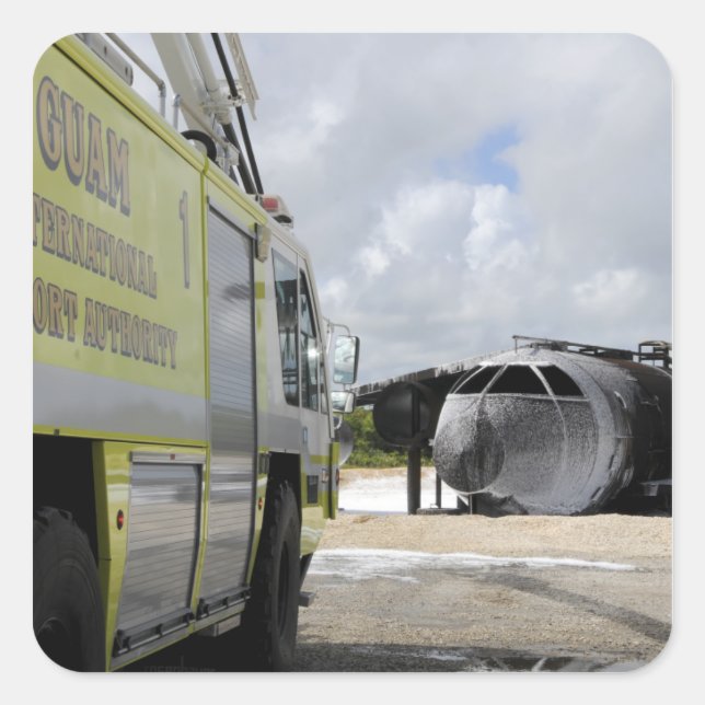 Guam's WONPAT Airport Square Sticker (Front)