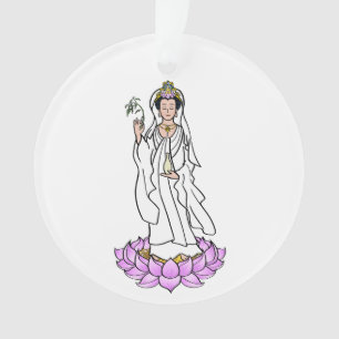 Guan Yin Bodhisattva on Lotus Ornament