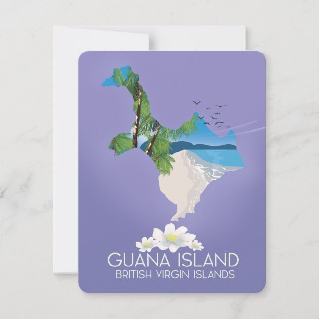 Guana Island British Virgin Islands travel poster (Front)