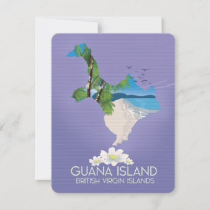 Guana Island British Virgin Islands travel poster