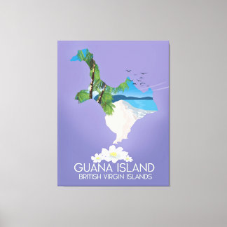 Guana Island British Virgin Islands travel poster Canvas Print