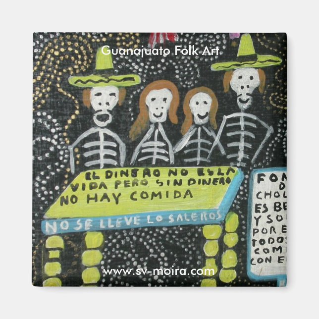 Guanajuato folk art, Día de los Muertos Magnet (Front)