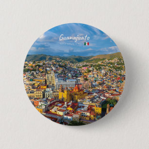 Guanajuato, Mexico - Colourful Cityscape 6 Cm Round Badge