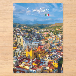Guanajuato, Mexico - Colourful Cityscape Acrylic Invitations