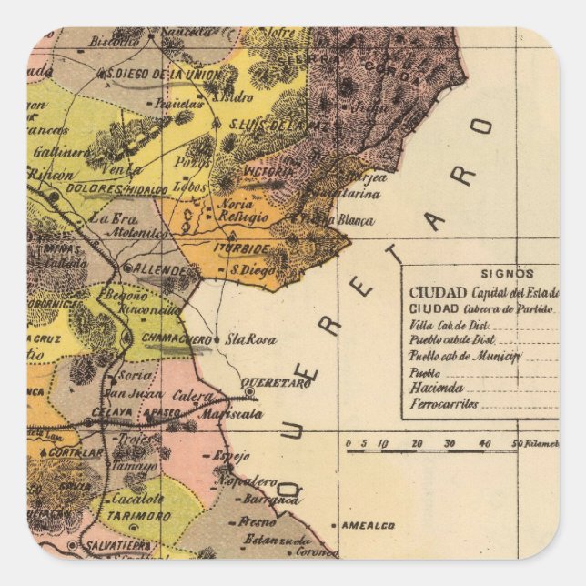 Guanajuato, Mexico Square Sticker (Front)