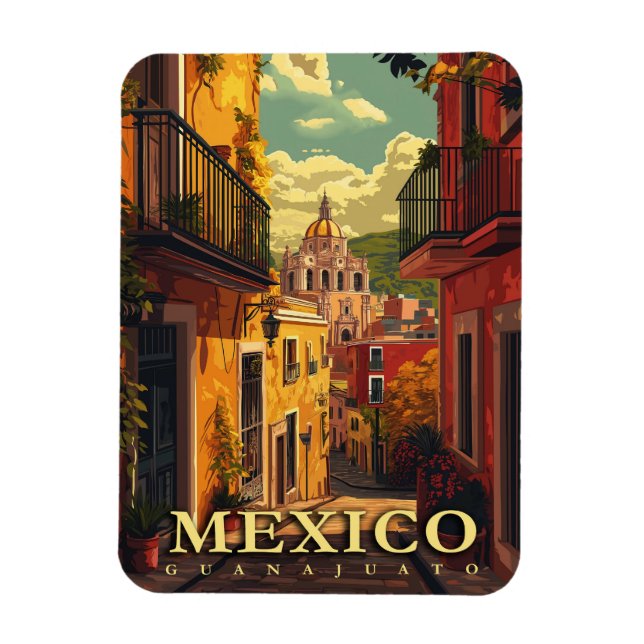 Guanajuato, Mexico Vintage Magnet (Vertical)